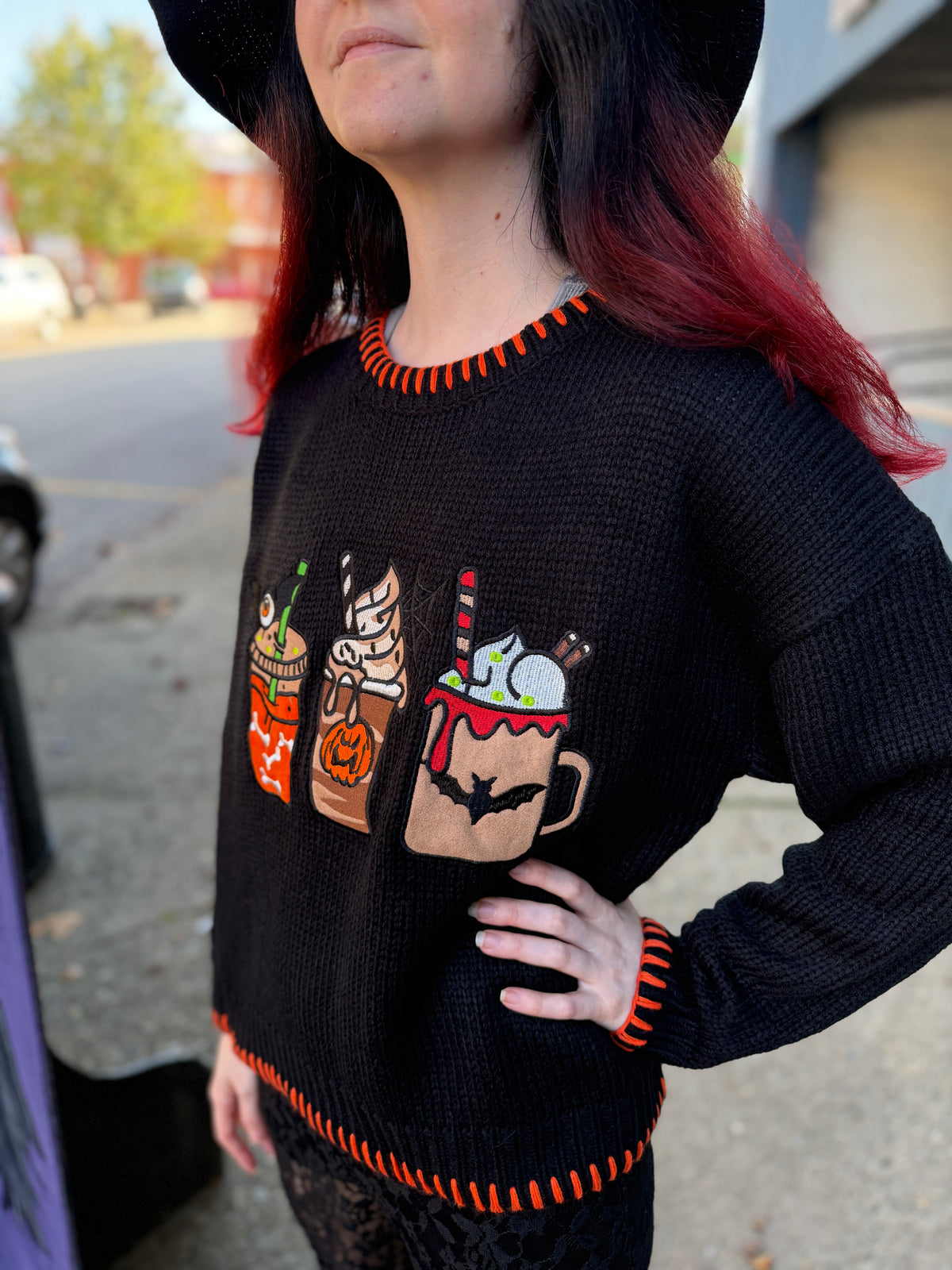 Halloween Drinks Sweater