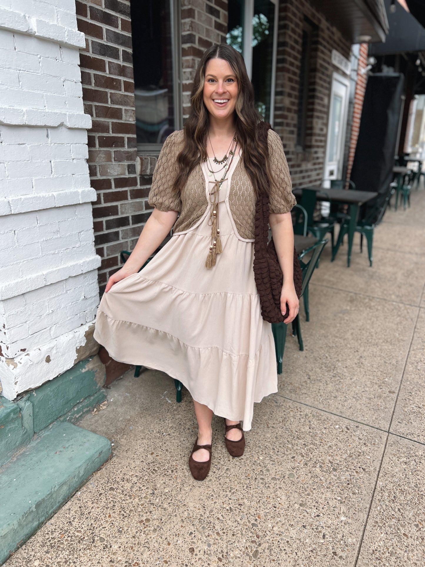 The Easy Way Cardigan Midi Dress
