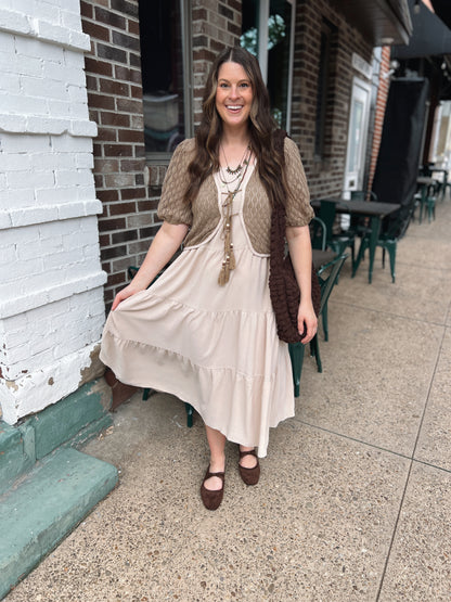 The Easy Way Cardigan Midi Dress