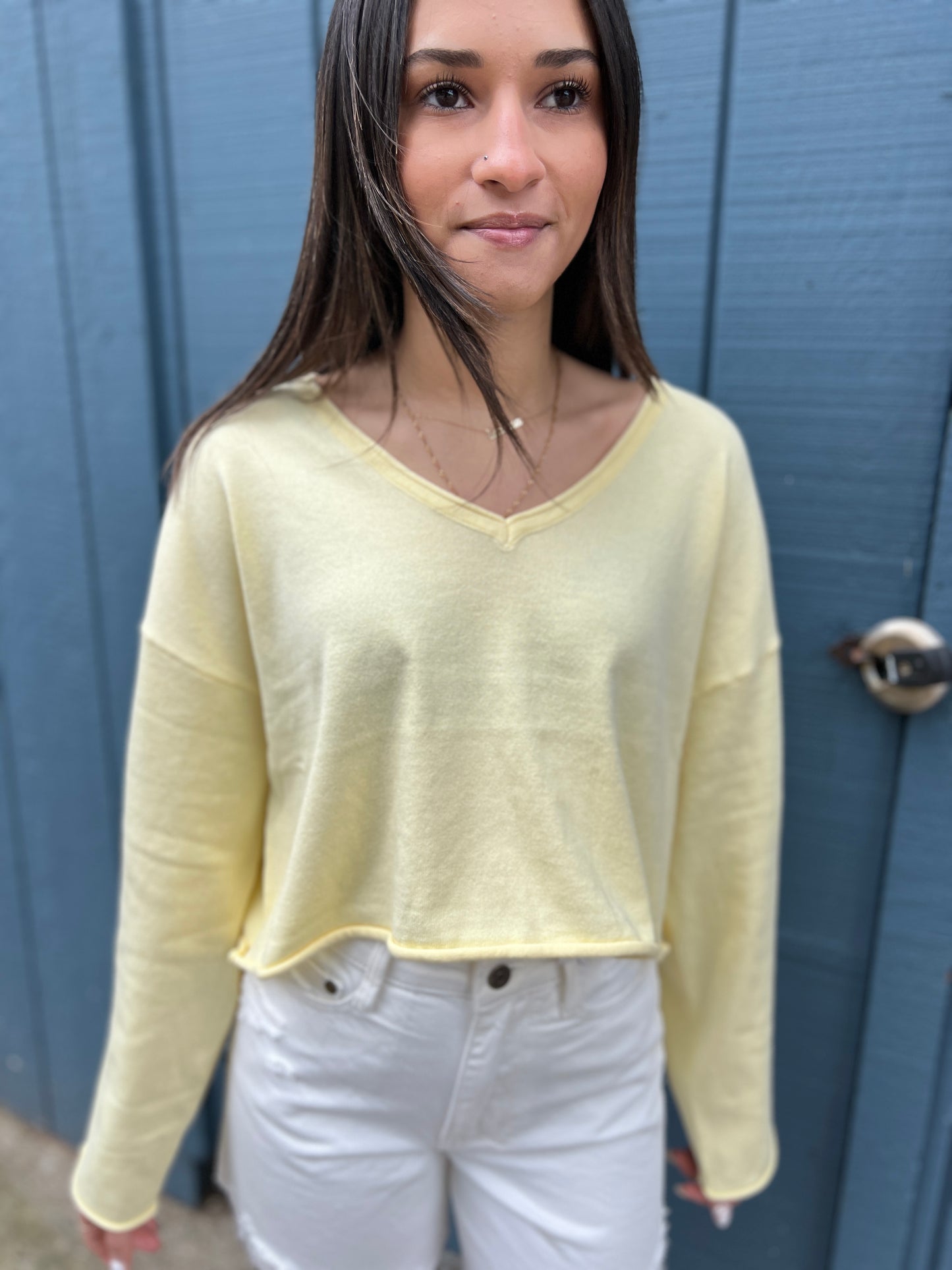 Doing Good Lately Crop Sweater