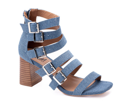 *Final Sale* Corkys Denim Buckle Down Heels