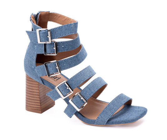 *Final Sale* Corkys Denim Buckle Down Heels