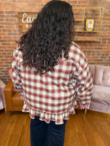 Metamorphosis Plaid Babydoll Top