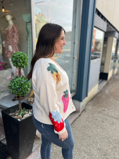 Sweet Strawberries Cardigan