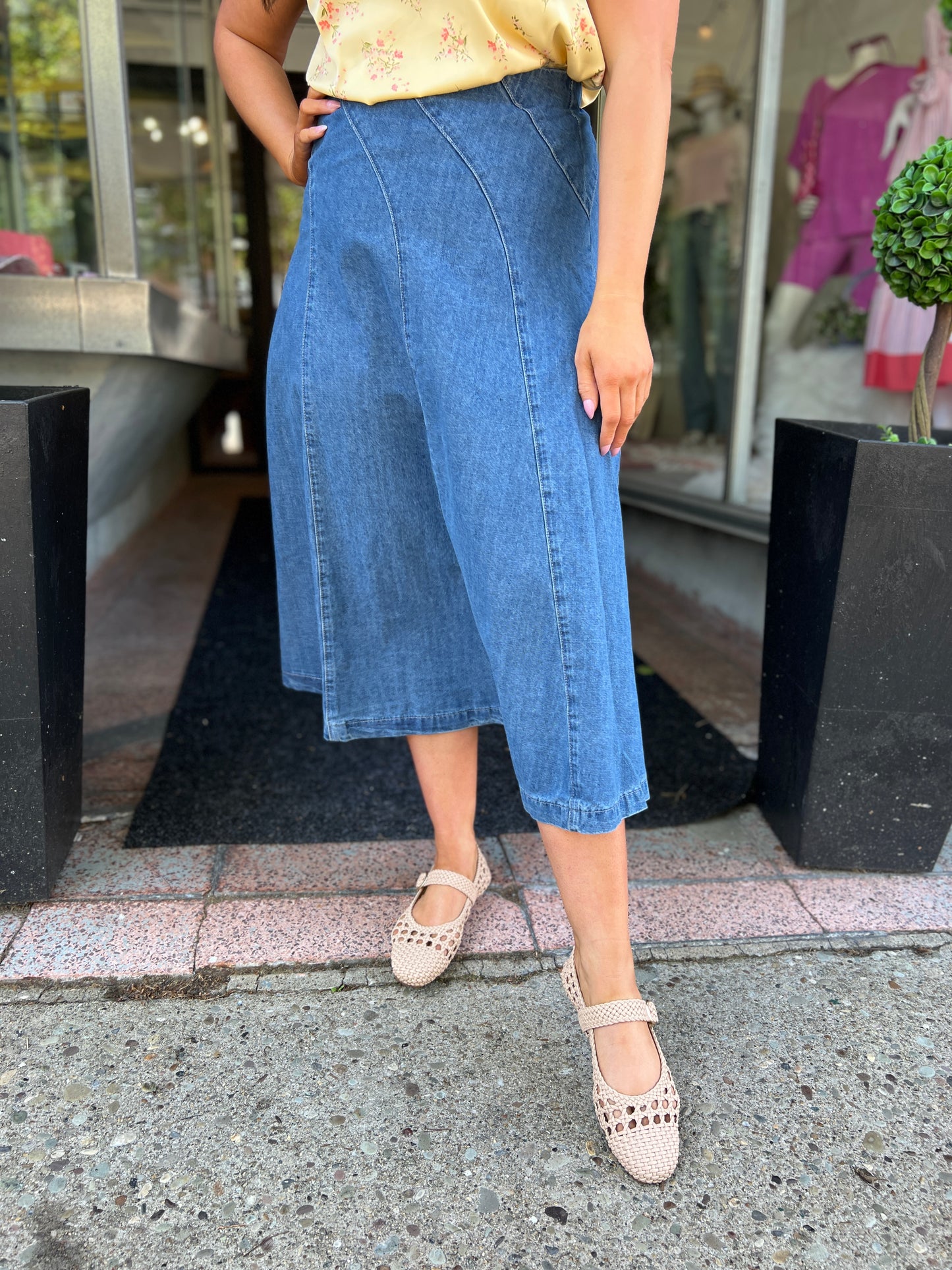 Beautiful Ending Midi Denim Skirt