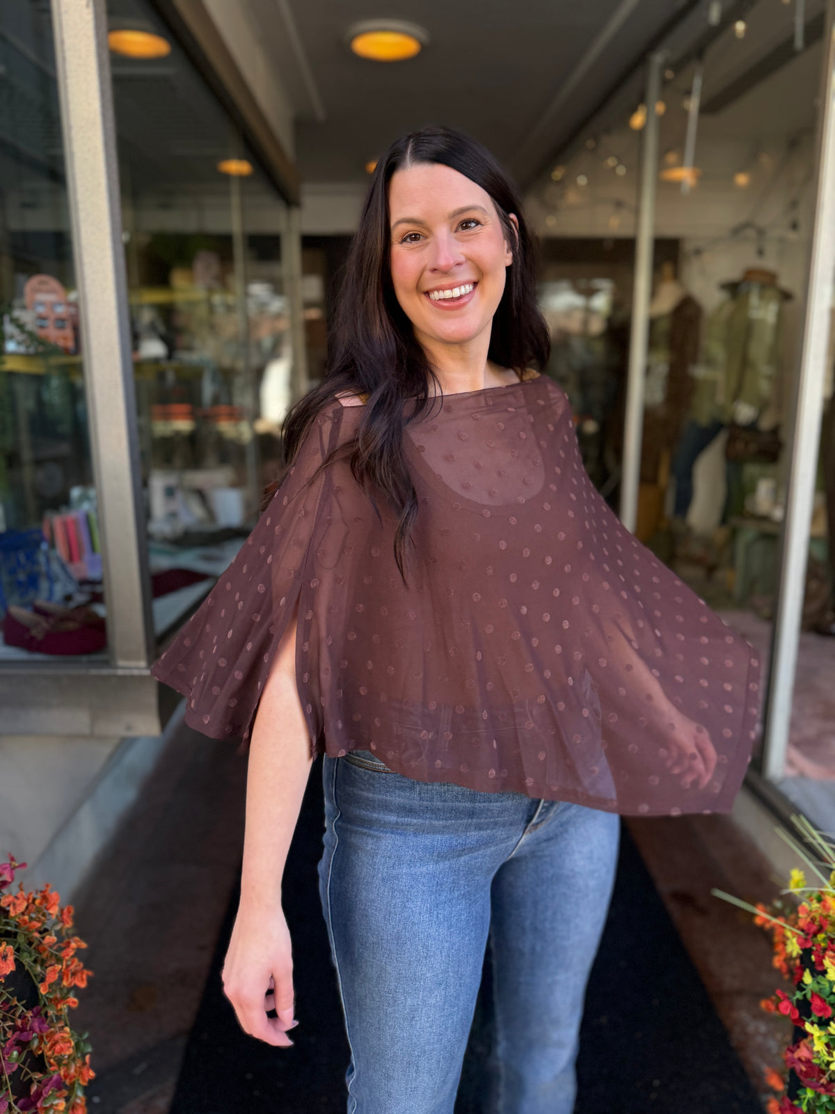 Handkerchief Mesh Poncho