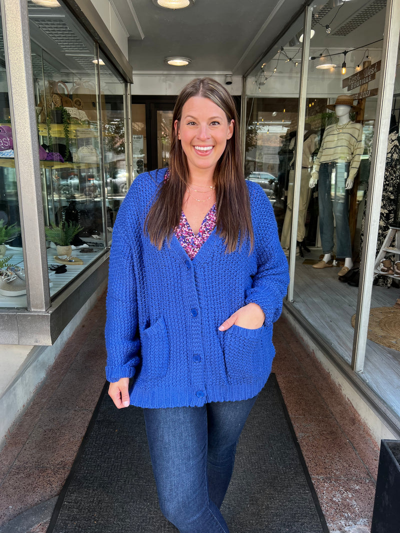 Deep Blue Sea Sweater Cardi