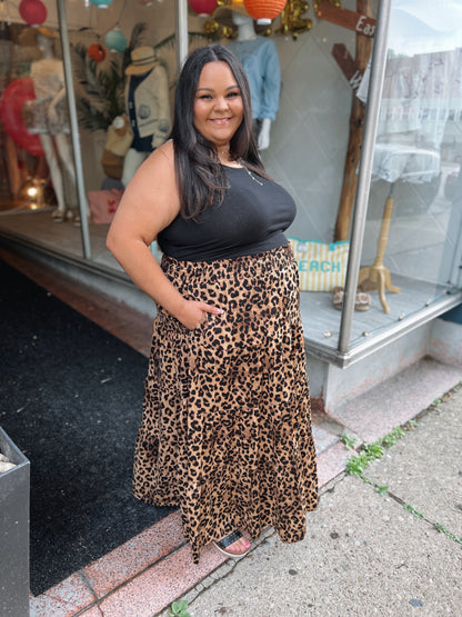 Get Wild Leopard Maxi Skirt