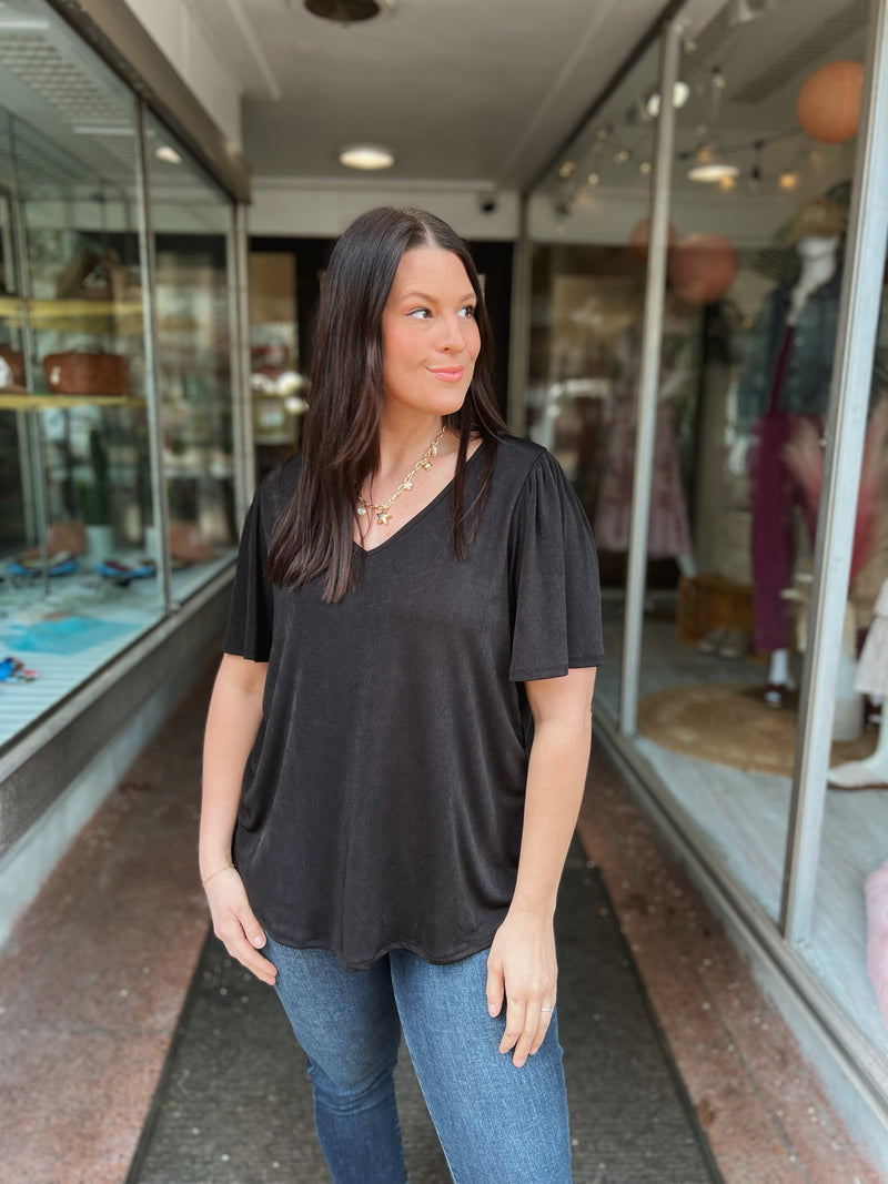 SIL Black Strappy Top