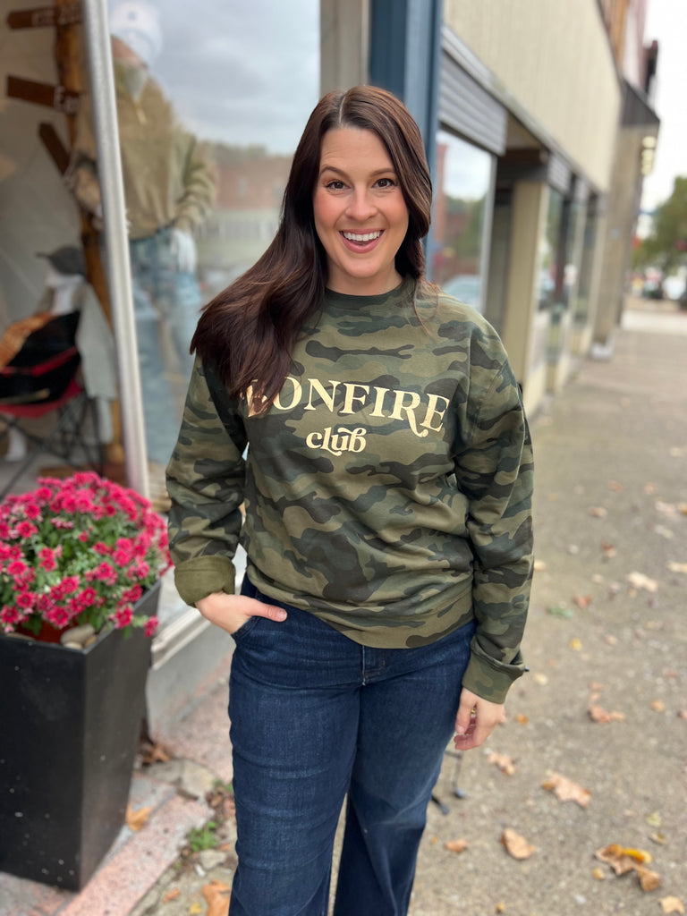 Bonfire Club Camo Sweatshirt