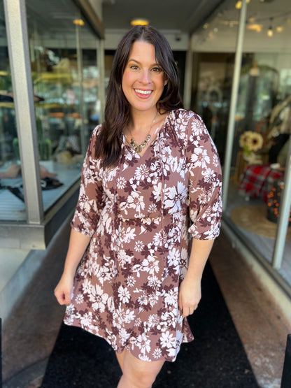 *Final Sale* Chocolate Garden Mini Dress