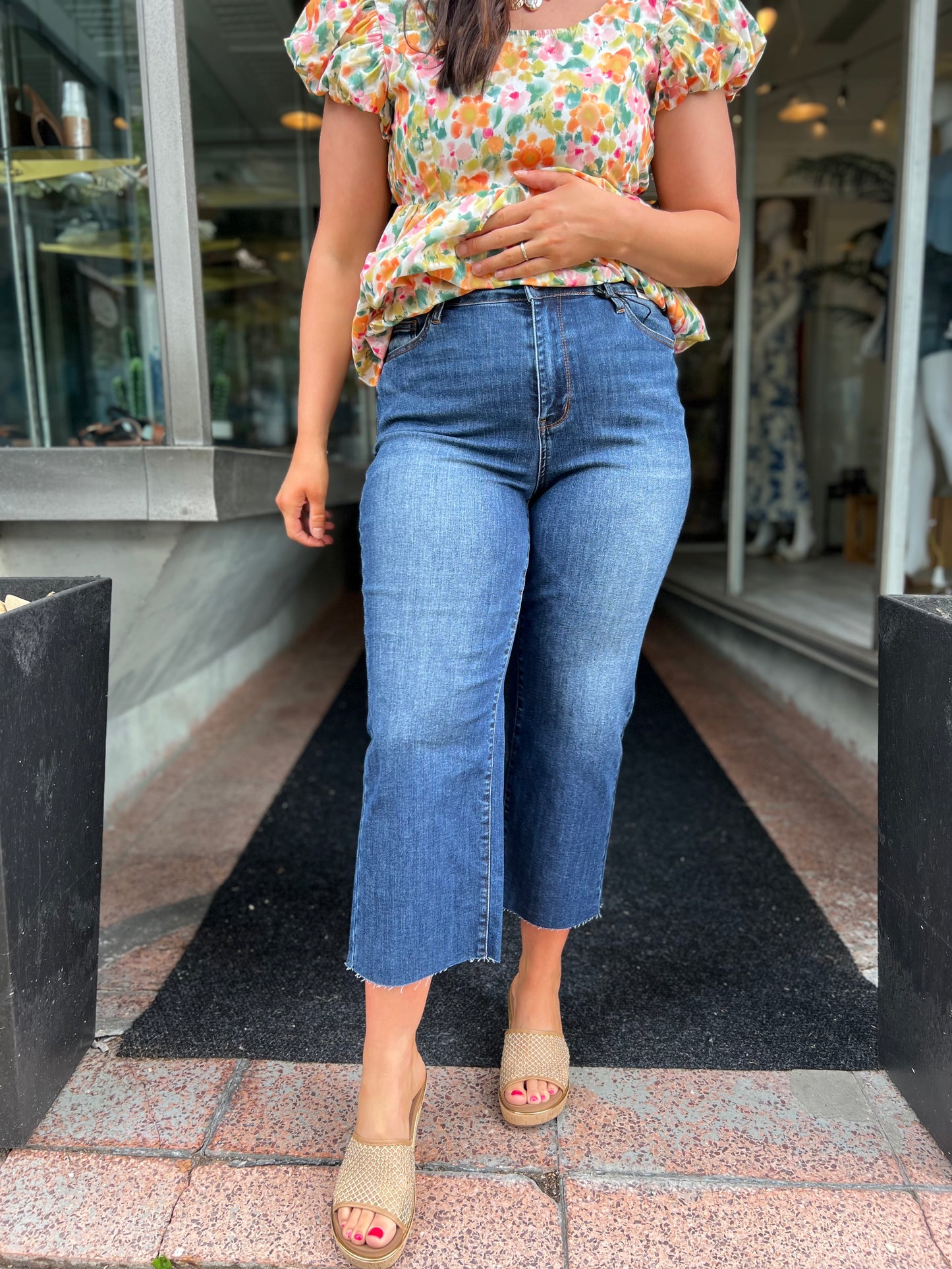 *Final Sale* JB Embroidered Pocket Crop Jeans
