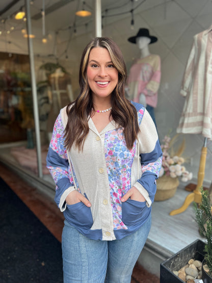 We're Alright Button Down Hoodie