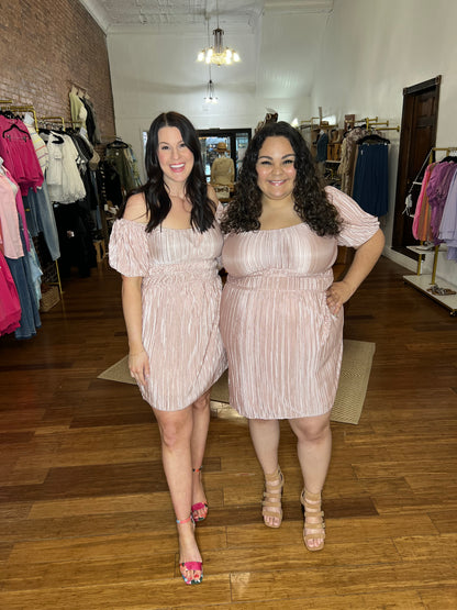 *Final Sale* GG Smocked Plisse Mini Dress