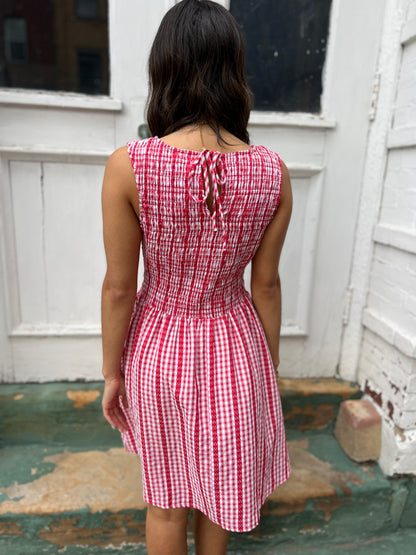 Cherry Pie Gingham Mini Dress
