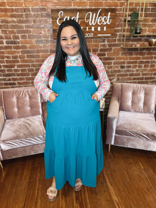 Sure Thing Overall Dress