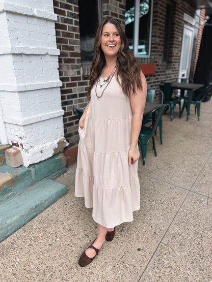 The Easy Way Cardigan Midi Dress