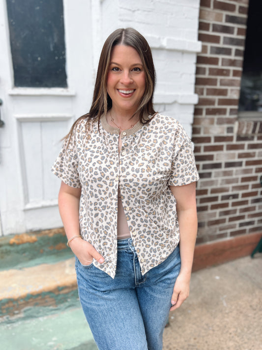 Run Run Cheetah Button-Up
