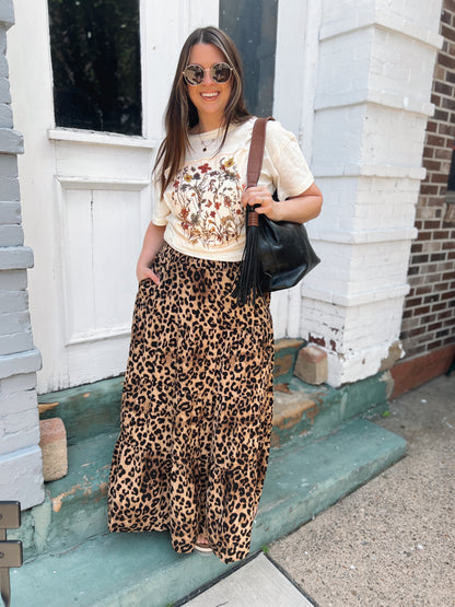 Get Wild Leopard Maxi Skirt