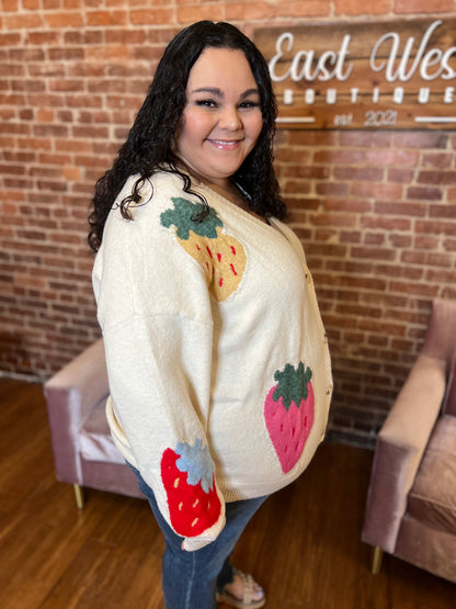 Sweet Strawberries Cardigan