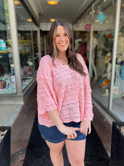 Own It Open Knit Sweater