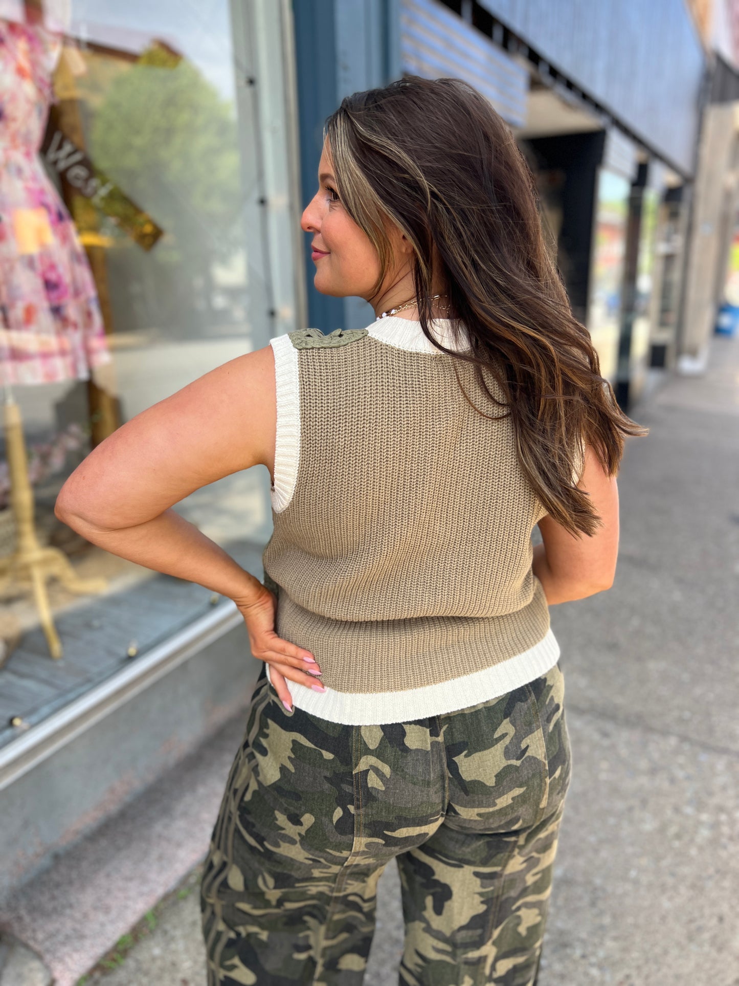 Meshing Around Sweater Vest