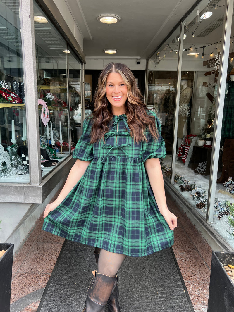 Just Like Me Plaid Dress