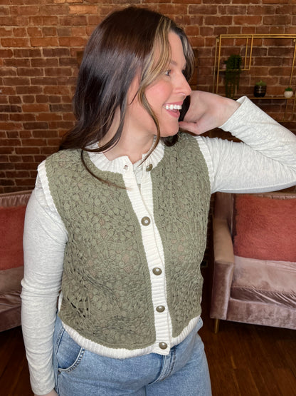 Meshing Around Sweater Vest