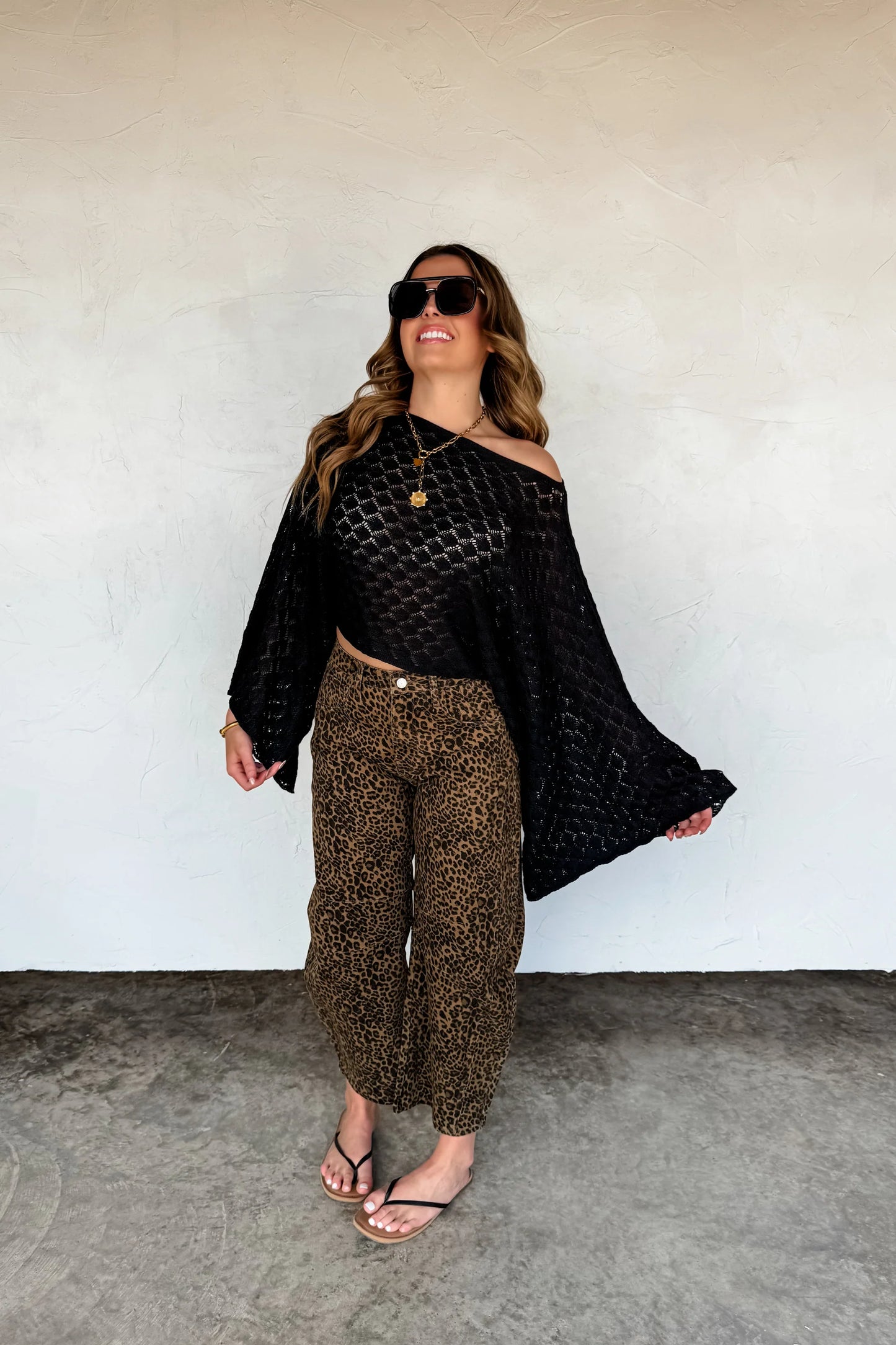 *Final Sale* Blakeley Bex Stretchy Cheetah Barrel Jeans