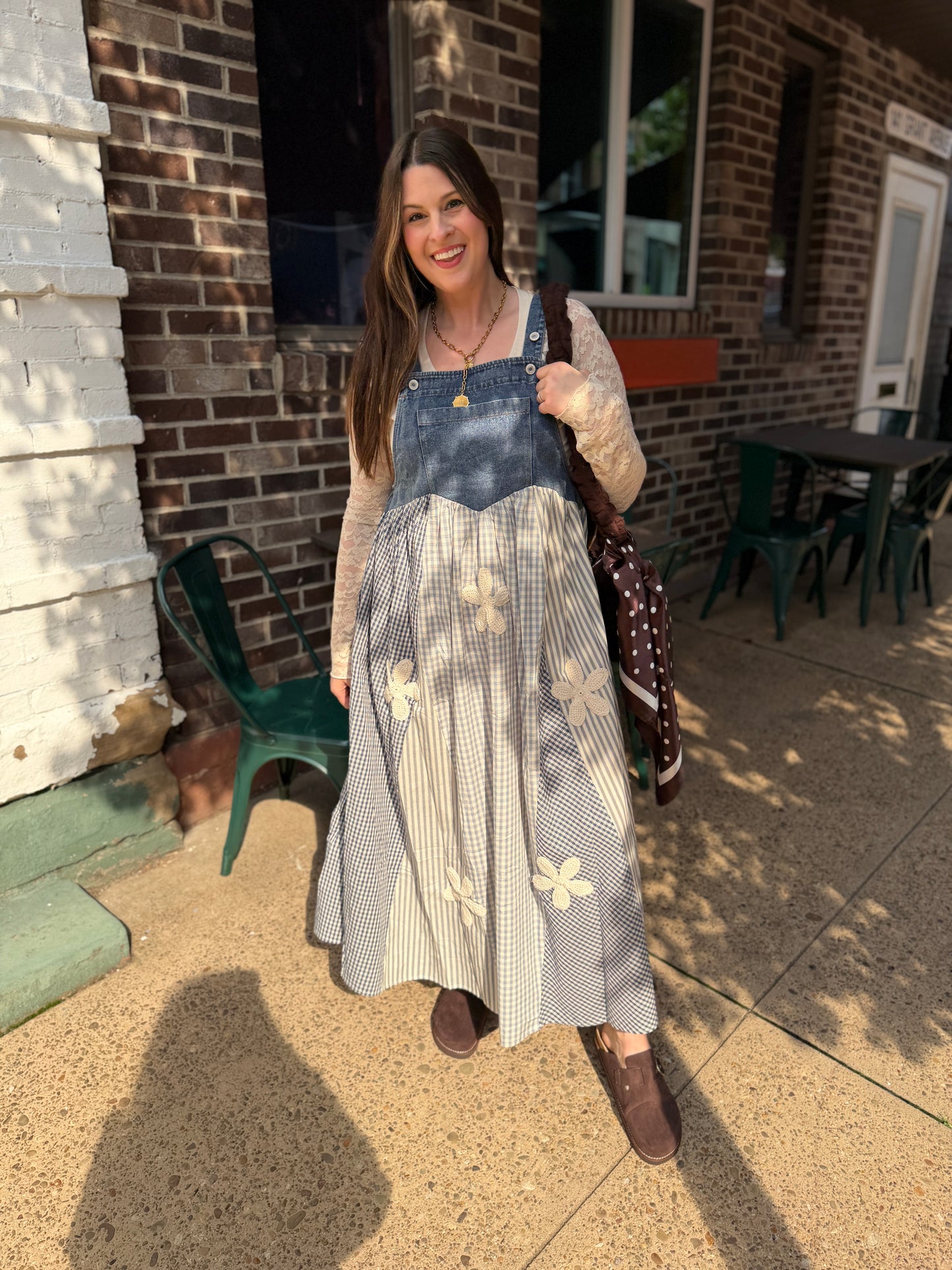 Cottage Cutie Patchwork Overall Dress