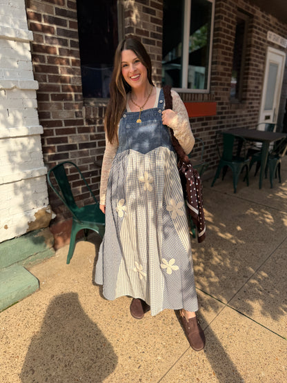 Cottage Cutie Patchwork Overall Dress