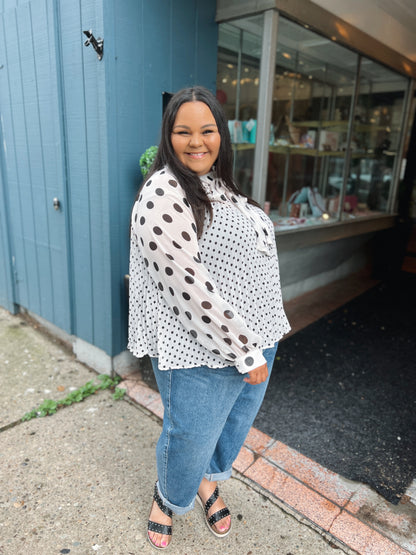 Classy You Polka Dot Blouse