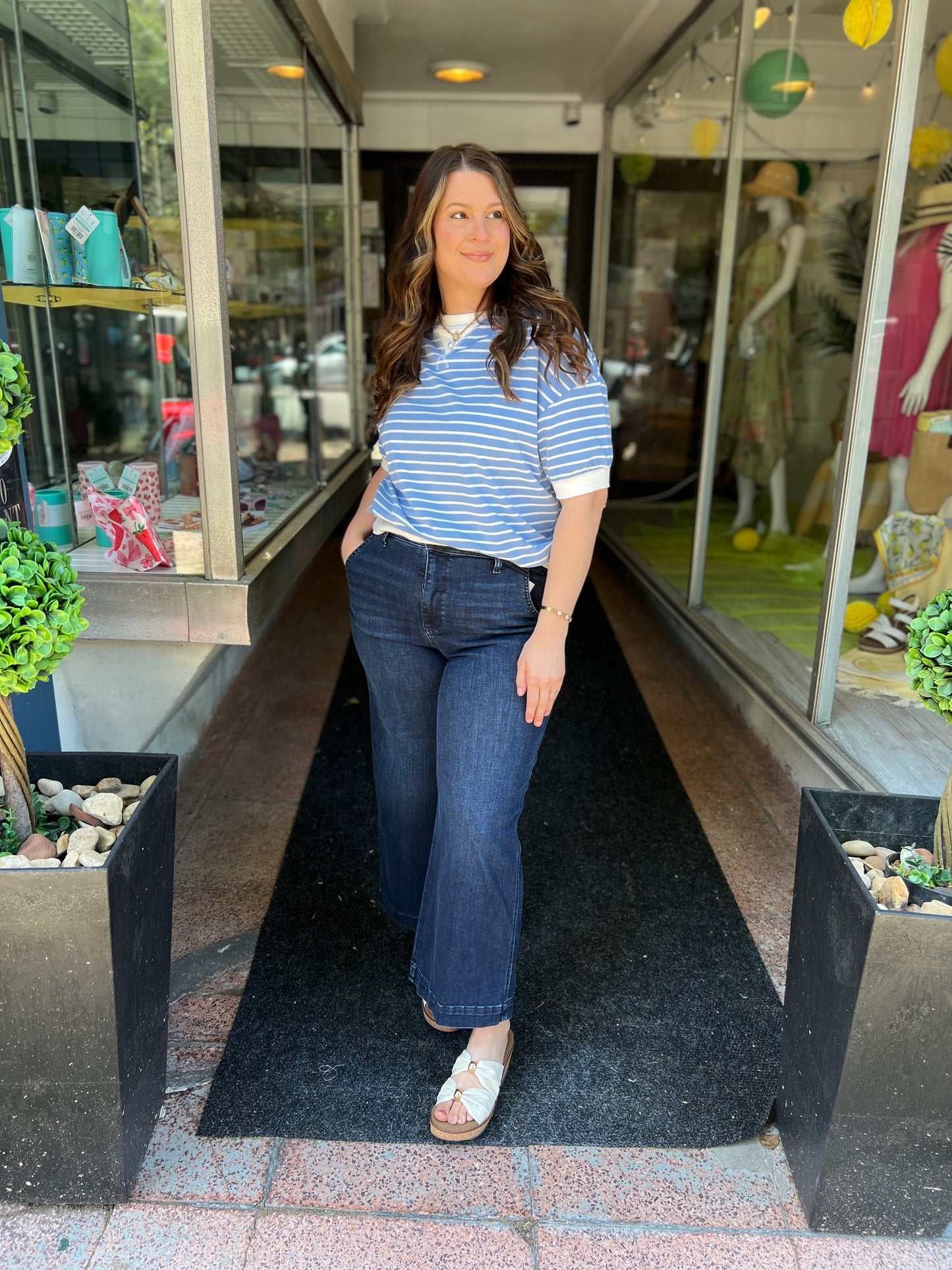 In Your Head Striped Tee