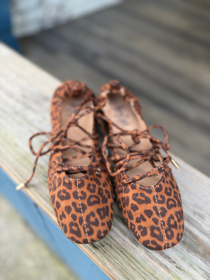 Corkys Tied Up Leopard Ballet Flats