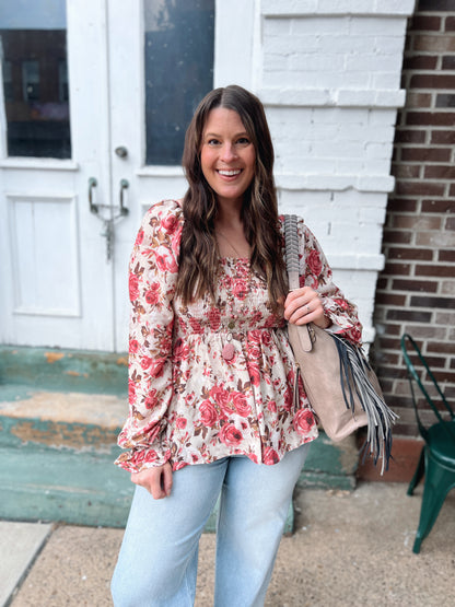 Love Myself Floral Blouse