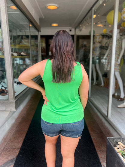 *Final Sale* SIL Cowl Neck Tank Top