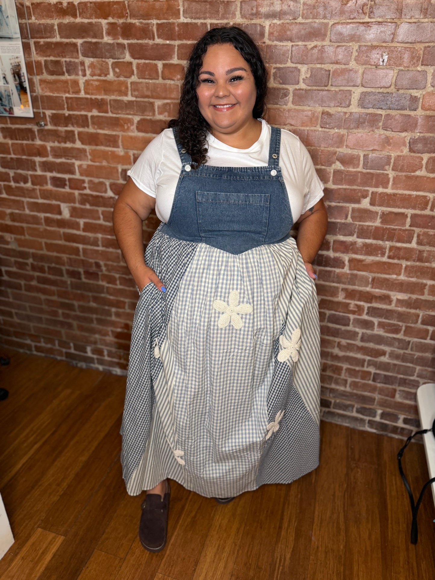 Cottage Cutie Patchwork Overall Dress