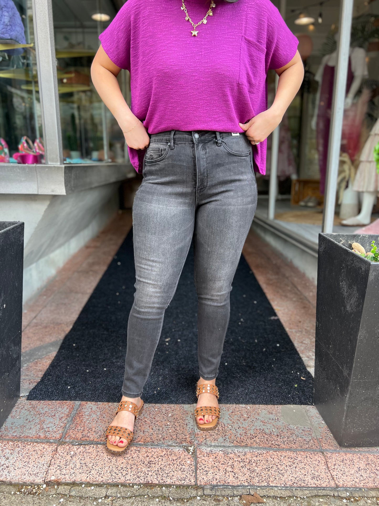 JB Black Midrise Skinnies