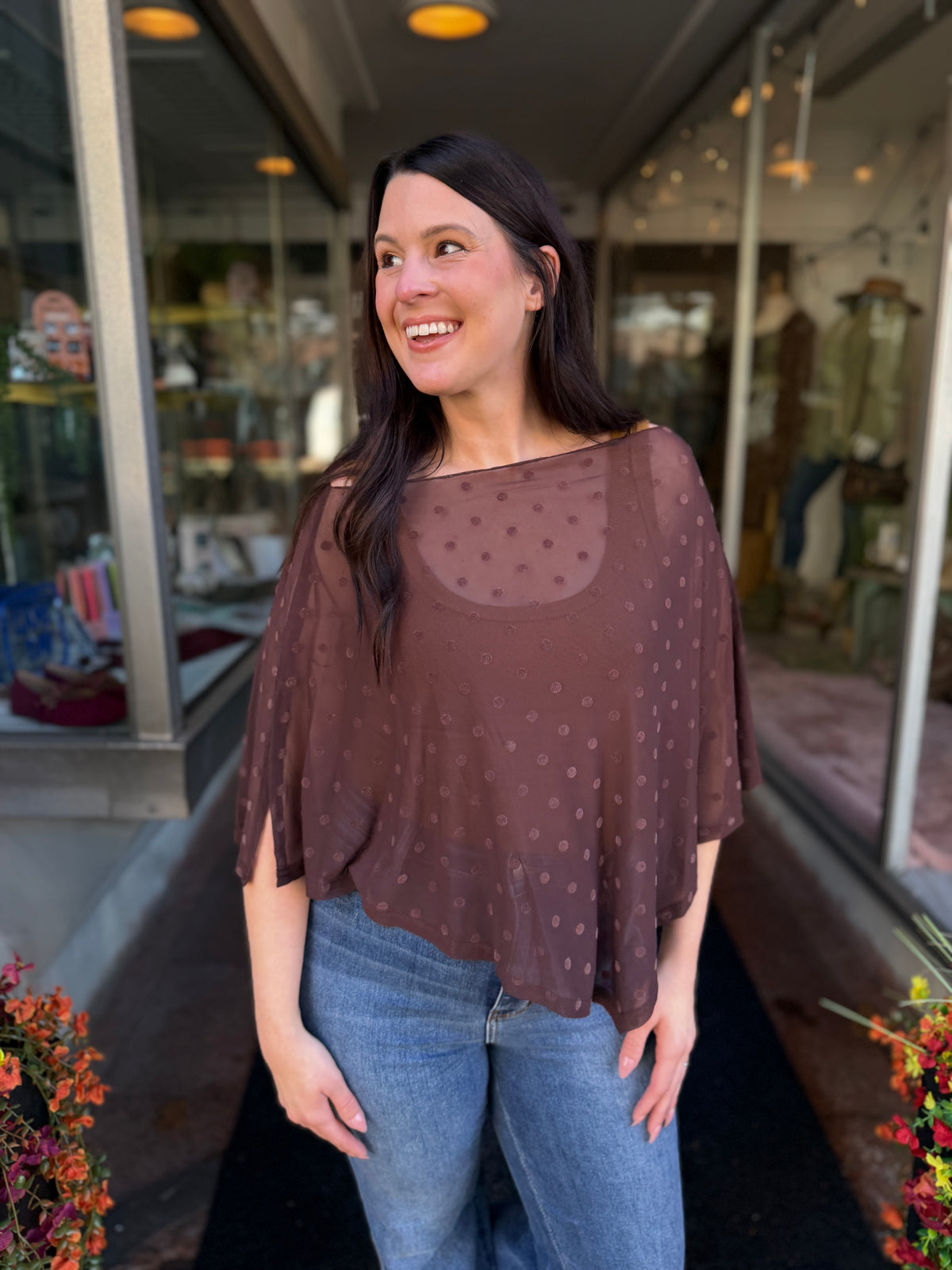Handkerchief Mesh Poncho