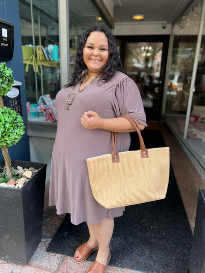 Mocha Time Mini Dress