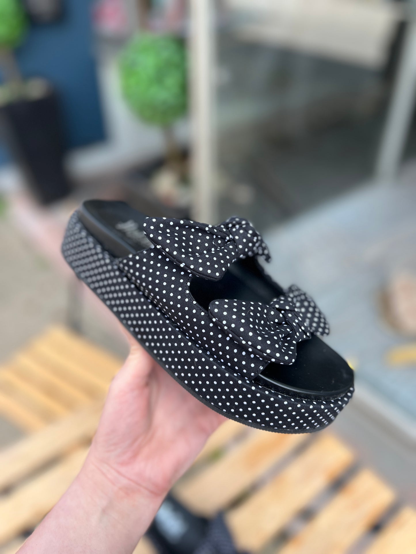 Corkys Polka Dot Lil Bit Knotty Sandals