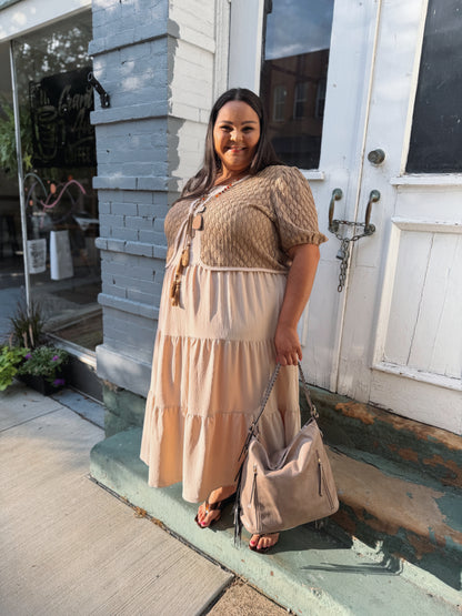 The Easy Way Cardigan Midi Dress
