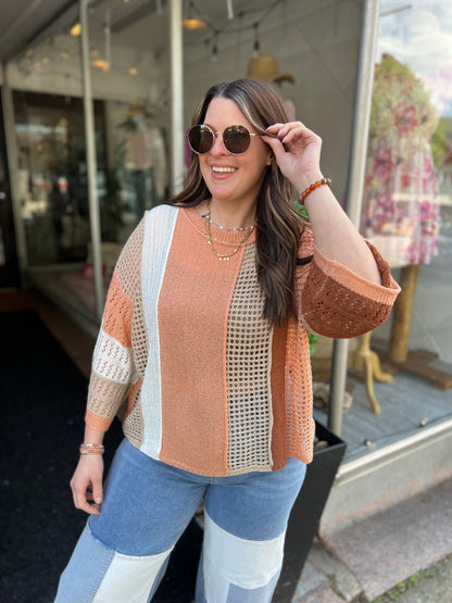 All Day Long Contrast Stripe Top