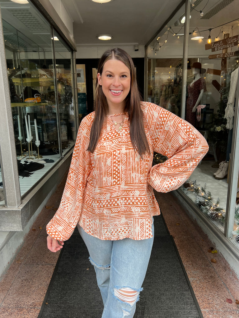 Having Fun Aztec Blouse