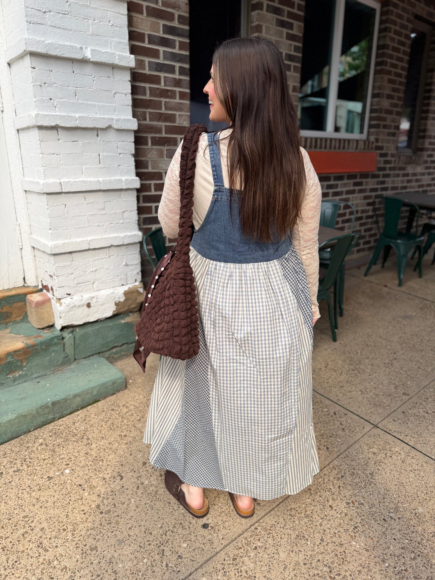 Cottage Cutie Patchwork Overall Dress
