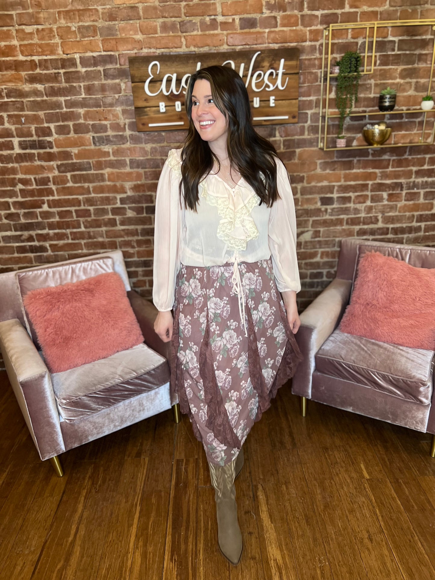 Rose Garden Midi Skirt