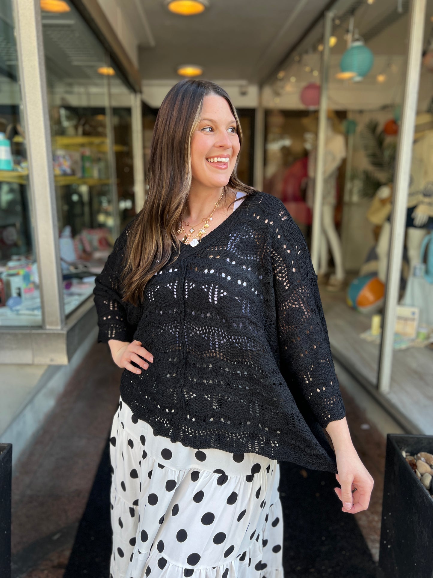 Own It Open Knit Sweater