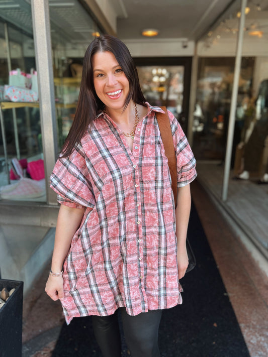*Final Sale* Sippin' Cider Mini Dress