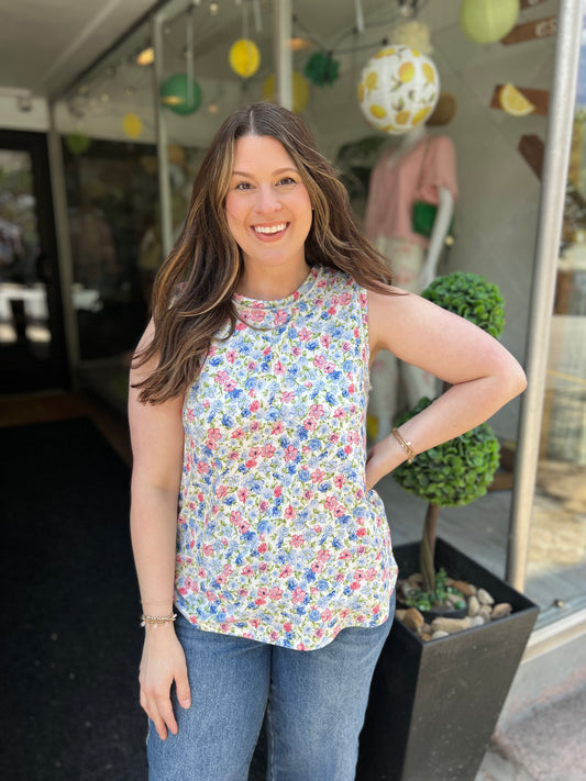 Floral Haze Tank Top