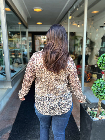 *Final Sale* Top Speed Cheetah Blouse
